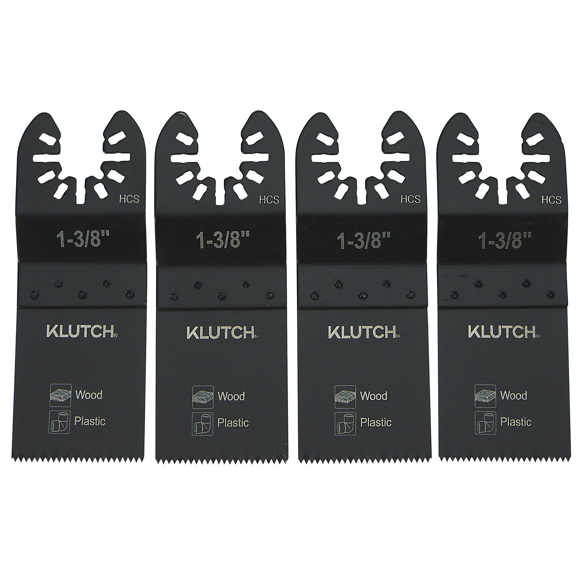 Klutch End-Cut Oscillating Saw Blades, 1/-3/8in., 4-Pc.